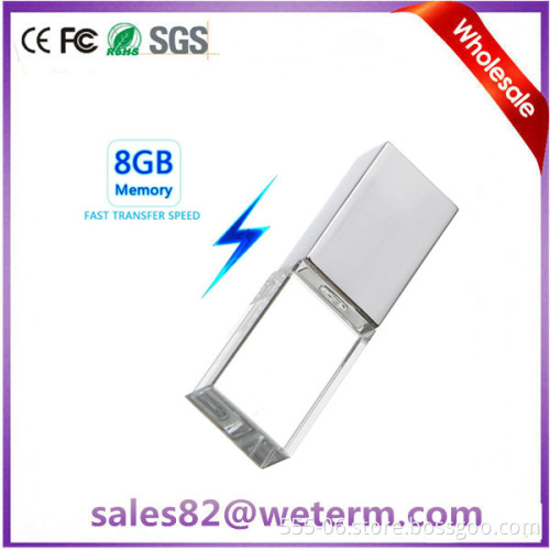New Products 2017 Shenzhen LED Light Crystal Wireless Waterproof USB Flash Drive 8gb